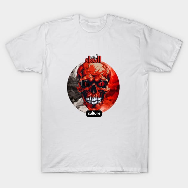 Red Skull Culture, Festival t-shirt, Unisex t-shirt, Skull tees, t-shirts with skulls, men's t-shirts, women's t-shirts, tees, gift ideas T-Shirt by Clinsh Online 